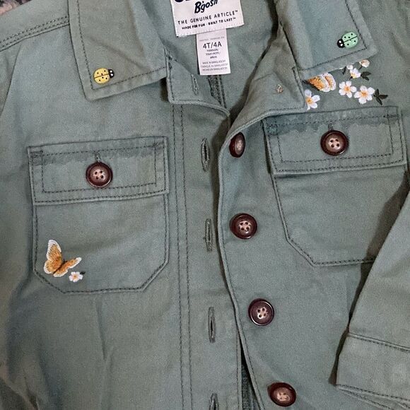 Toddler Canvas Green Jacket size 4T - Picture 2 of 6